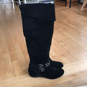BCBGeneration Black over the knee suede boots 8.5